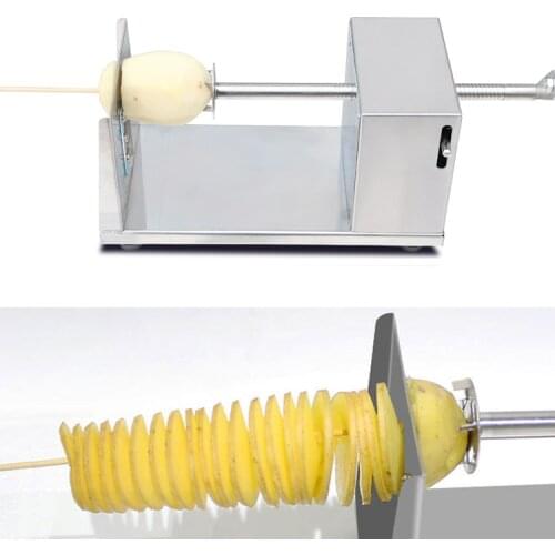 Hotsale Tornado Potato Cutter Machine Manual Potato Tower Chip Spiral Slicer Machine Kitchen Accessories Cooking Tools