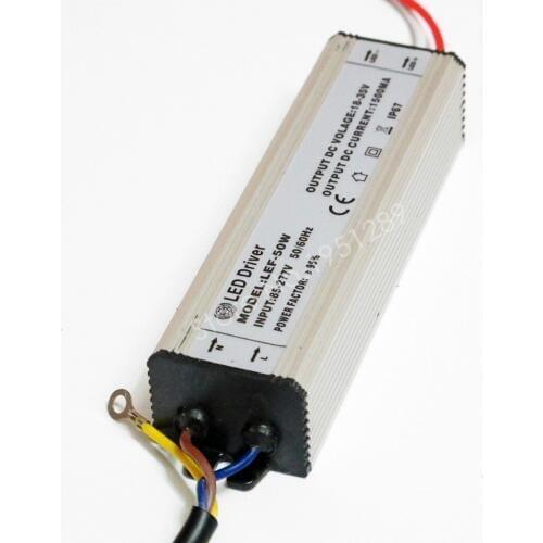 CE Certified IP67 50W 1500mA Led Driver DC 18V - 35V Power Supply AC 110V 220V 277V for 10 series 5 parallel LED lights