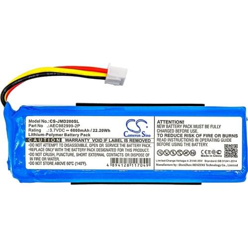 Cameron Sino Battery for JBL Charge.fits AEC982999-2P Shock wave Speaker battery.Replacement battery.Shock wave battery.6000mAh