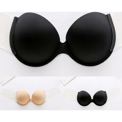 Invisible Bras for Women Sticky Bra Push Up Backless Bras Adhesive Push Up Nipple Covers Reusable for Women Large Breasts