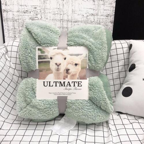 LISM Warm Thick Office Home Blanket Towel Fleece Reversible Blanket For Bed And Couch Travel Portable Car Throw Blanket