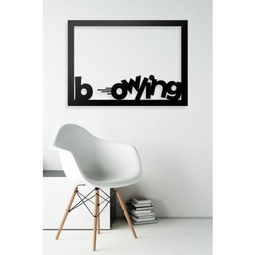 Bowling Theme Metal Wall Table Decor Art Decor 3D Metal Sculpture Home Decor Office Decor Stylish Bracket Hanger