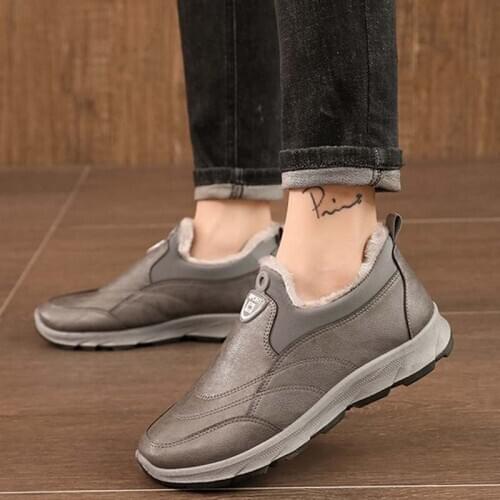 Men Snow Boots Warm Plush Furry Male Ankle Shoe Man Durable Outsole Men Boots Fashion New Men Winter Boots Men Zapatos De Hombre