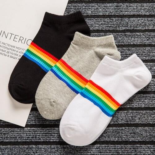3 Pairs 1 Lot Unisex Socks Women Men Cotton Stripe Socks Set Male Casual Harajuku Men Ankle Sock Pack Girls Wholesale 100 Cotton