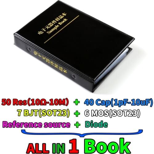 New SMD Component Sample Book,Resistor Capacitance Transistor Mos ALL IN one book,0805,SOT23,SOD323,105 kinds Each 25 pcs