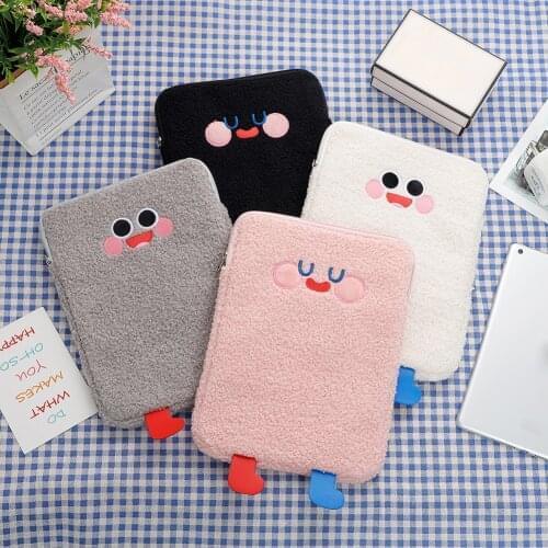 Simple Student Tablet Sleeve Pouch Cute Cartoon Toast 11 Inch Laptop Bag Portable Travel Zipper Case For iPad Protective Cover