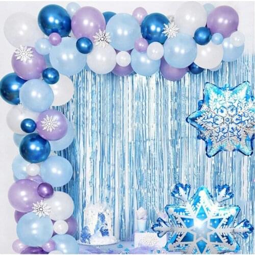 Christmas Decoration Balloon Set Christmas Party Snowflake Shape lLatex Balloon Chain Decoration Set