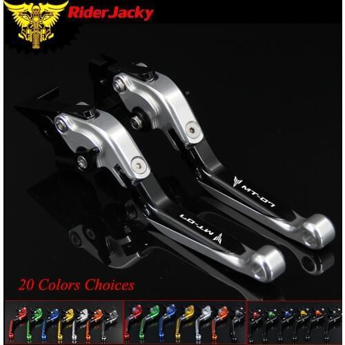 RiderJacky 1 Pair Motorcycle Folding Extendable Brake Clutch Levers For Yamaha MT07 MT 07 MT-07 2014-2018 2015 2016 2017