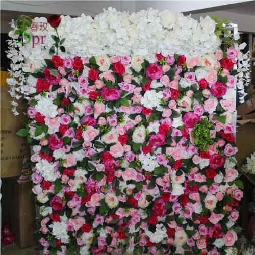 SPR Free Shipping 10pcs/lot mix color Artificial silk rose flower wall peony wedding backdrop market event plandecoration