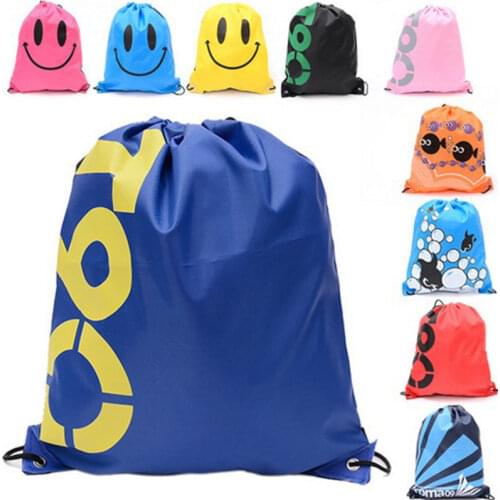 Waterproof Outdoor Beach Swimming Sports Drawstring Backpack Organizer Gym Storage Bag for Shoes Towel Clothes