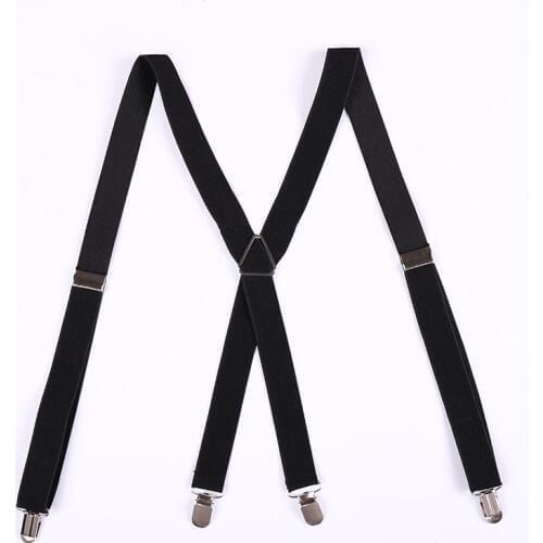 Women MenS Shirt Suspenders For Trousers Pants Holder Braces Wedding Suspenders Straps Button Type Elastic Strong Metal Clips