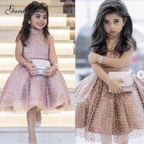 Gardenwed 2020 Fashion Stars Prom Dresses Satin Bow Baby Girl Wedding Dresses A-Line Ruffles Tulle Princess Dresses,Vestidos