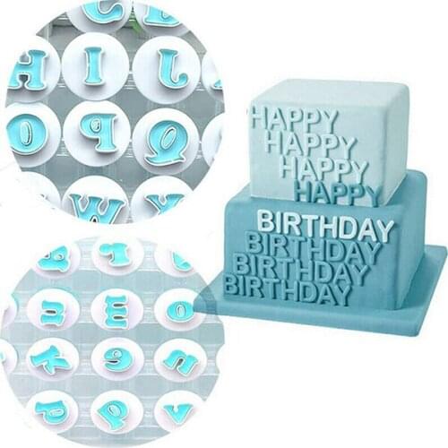 10/26pcs Number Letters Cake Mould Fondant Sugar Craft Cookies Plunger Decorating Tools STTA889