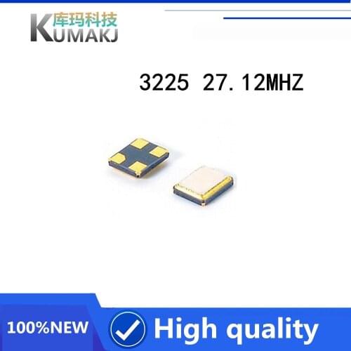 10pcs 3225 quartz crystal unit crystal 3.2*3.5mm 24.576MHZ 25MHZ 25.4MHZ 26MHZ 27MHZ 27.12MHZ 28.8M 30MHZ 32MHZ 32.768MHZ 4pin