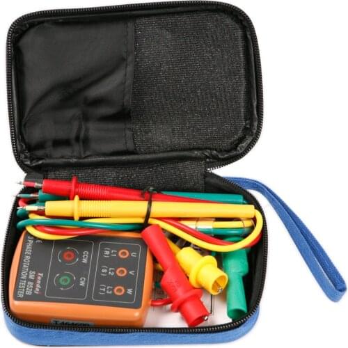 3 Phase 60V~600V AC Sequence Rotation Testing Tester Indicator Checker Tool Kit