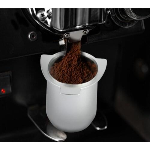 54mm Coffee Dosing Cup Dispenser Alloy Powder Feed Part for Espresso Machine Grinder