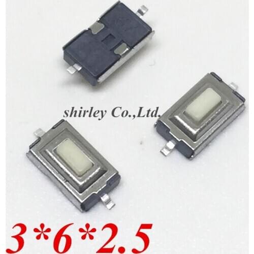 Free shiiping 1000PCS/LOT 3 * 6 * 2.5MM SMD Tact Switch 2 feet micro / button switch 3X6X2.5H