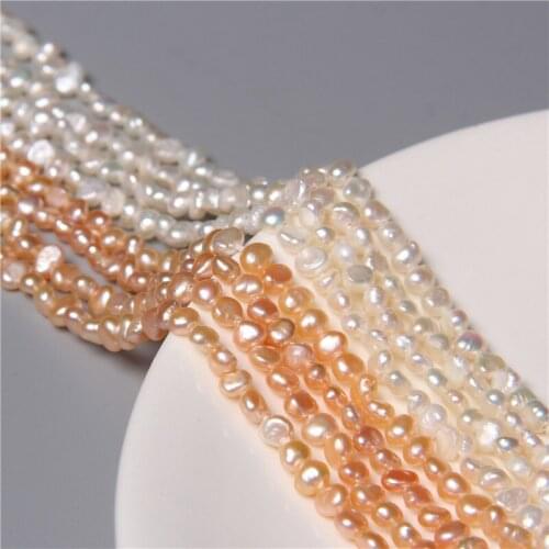 3-3.5mm Fashion Real Natural Small Cultured Freshwater Pearl Beads Loose Seed Pearl Beads Charm For Jewelry Making DIY Bracelets
