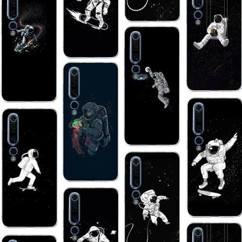 Funny Astronaut Funda Case for Xiaomi MI Note 10 11 10S 10T 9 9T A3 Pro Lite SE Ultra 5G Poco F3 X3 M3 FNC MIX 2S Silicone TPU