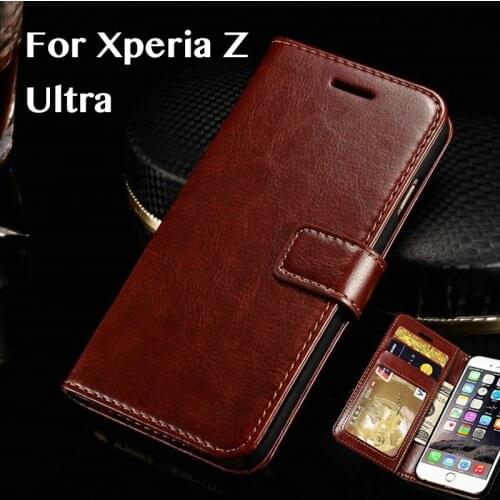 Flip Case For Sony Xperia Z Ultra Silicone Cover Luxury PU Leather Case For Sony Xperia Z Ultra XL39H Business Wallet Case