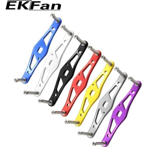 EKFAN Aluminum alloy 100MM Fishing Left Right Handle 8MMX5MM Holes For Daiwa Baitcasting Reel Knob 7X4X2.5MM Bearing Parts