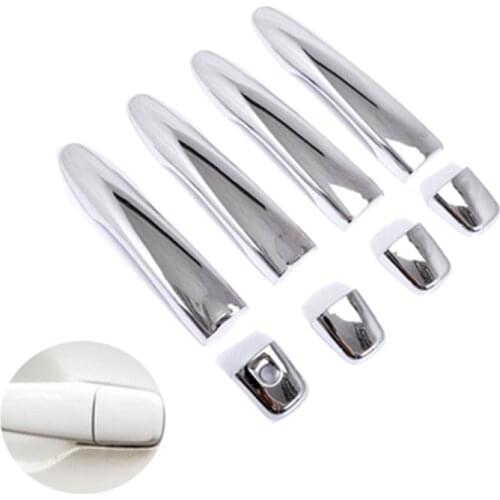CHROME DOOR HANDLE COVER BOWL CUP CAP TRIM INSERT BEZEL FRAME SMART KEY Car Styling FOR NISSAN X-TRAIL X TRAIL T32 2014 - 2020