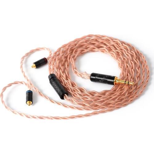 NiceHCK 4 Core 4N OFHC High Purity Oxygen-Free Copper Cable 3.5/2.5/4.4mm MMCX/2Pin For KZZSN/ZS10 TRNCCAC16 TFZ NiceHCK NX7/F3