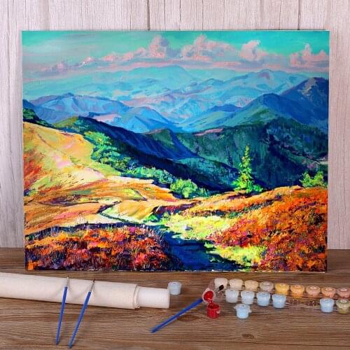 DIY Painting By Numbers Set Acrylic Paints 40*50 Painting On Canvas New Design Crafts For Wholesale