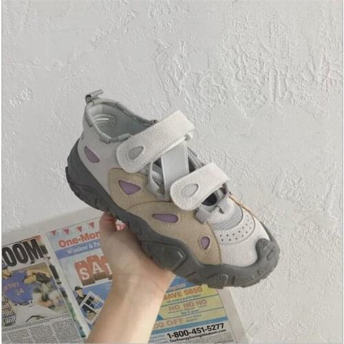 Ugly cute velcro old shoes women 2020 summer new Korean white shoes all-match breathable sneakers