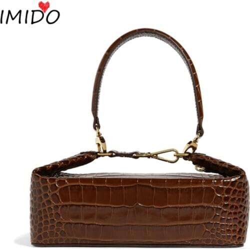 Square Alligator Box Bags Handbags Women Retro PU Leather Shoulder Bags For Women 2019 Solid Color Clutch Sac Bolsa Feminina