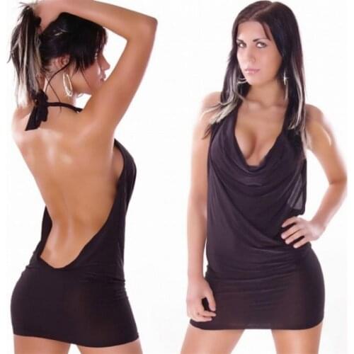 Terry Pau TP101080 Back Low-Cut Draped Mini Dress