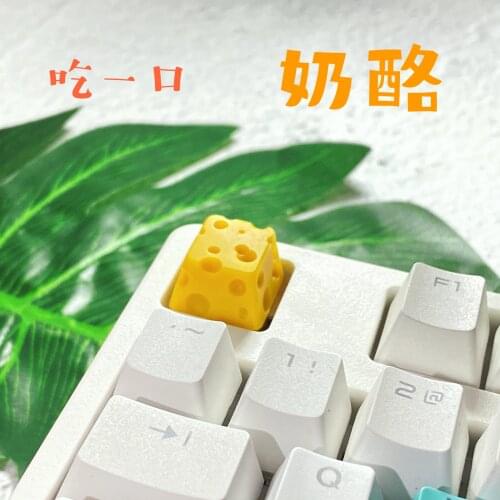 Cheese keycap mechanical keyboard custom gift cute transparent esc creative cheese decoration net red with the same paragraph