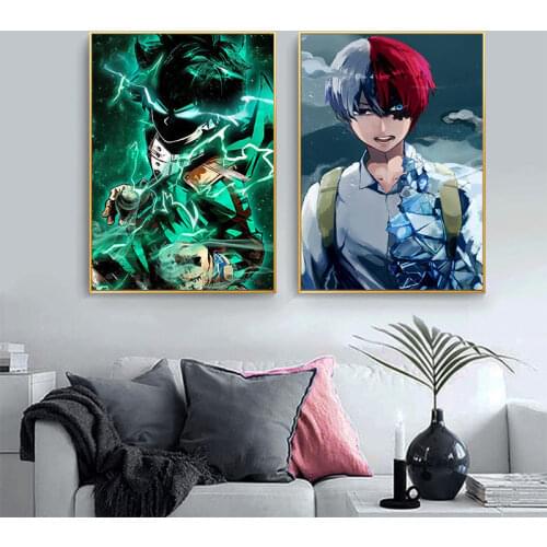 My Hero Academia Anime Poster Pictures Japanese Comics Wall Art Canvas Paintings for Bedroom Living Room Home Decoration Cuadros
