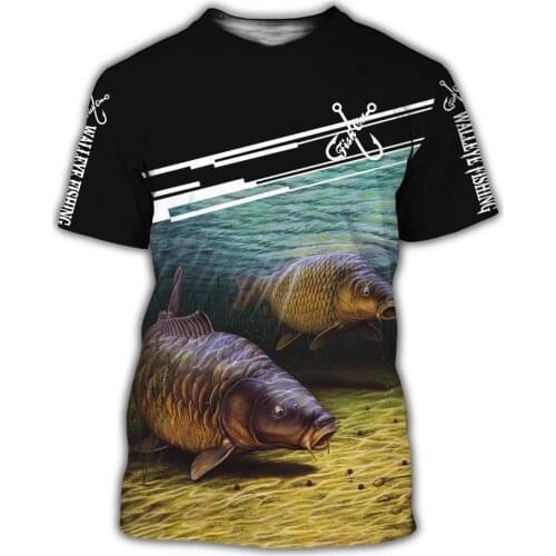 2021 Beautiful Carp Fishing 3D All Over Print men t shirt Harajuku Fashion Short sleeve shirt summer streetwear Unisex tshirt