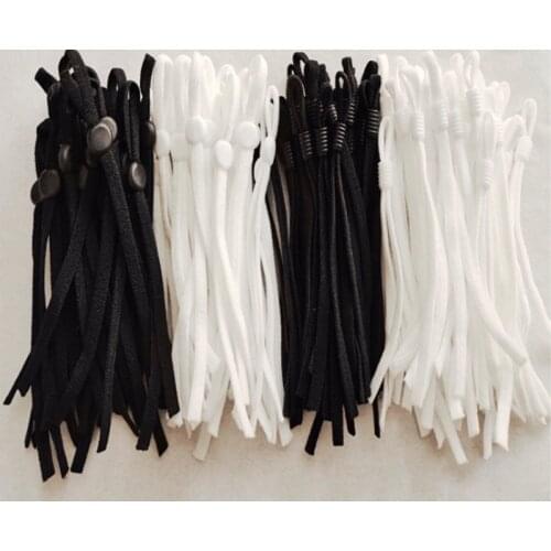 Soft 100 PCS/lot 5mm Mask Ear loop strap Sewing Elastic Band Adjustable mask ear strap Rubber Bands String Ear Cord Flat Rope