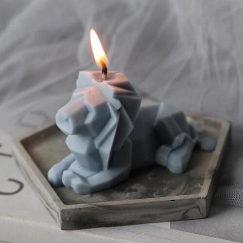 2021 New Candle DIY Making Supplies Geometric Silicone Lion Mold Aromatherapy Car Home Decoration Resin Plaster Fondant Tools