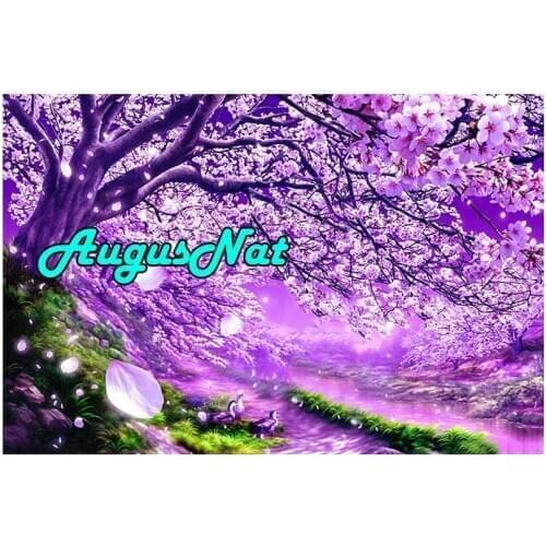 5d full square diamond painting cherry blossoms diamant embroidery scenery canvas print art mosaic picture oil paint by numbers