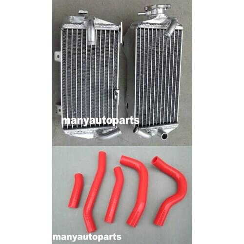 ALUMINUM ALLOY RADIATOR & RED SILICONE HOSE FOR Honda CRF250R CRF 250R 2014 2015 14 15