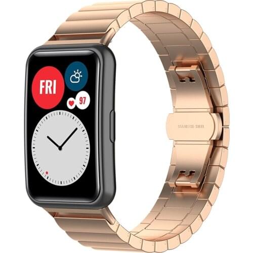 High quality Watch Strap Stainless Steel Smart Bracelet Strap Band for Huawei Watch Fit Metal Sports Watch Replacement WristBand