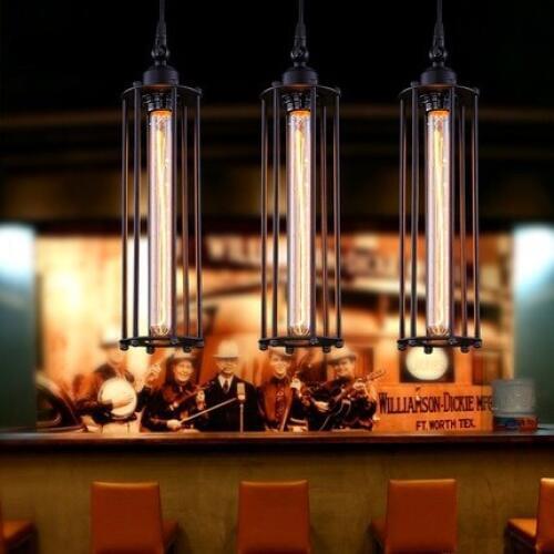 Retro Loft Decor Iron Cage Droplight Industrial Edison Vintage Pendant Lamps Dining Room Hanging Light Fixtures Indoor Lighting