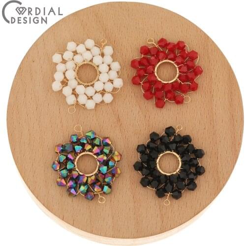 Cordial Design 30Pcs 29*34MM Jewelry Accessories/Hand Made/DIY Making/Connectors/Crystal Charms/Jewelry Findings & Components