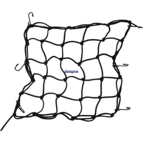 Motorbike Motorcycle Helmet Bungee Luggage Cargo 6 Hooks Net Hold Down 40x40cm Mesh Net Bag Luggage Cargo Mesh 4 color