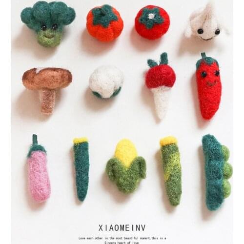 Handmade Cute Wool Felt Vegetable Cartoon Style Charms 10pcs/lot For DIY Fashion Tassel Jewelry Making Finding Accessories