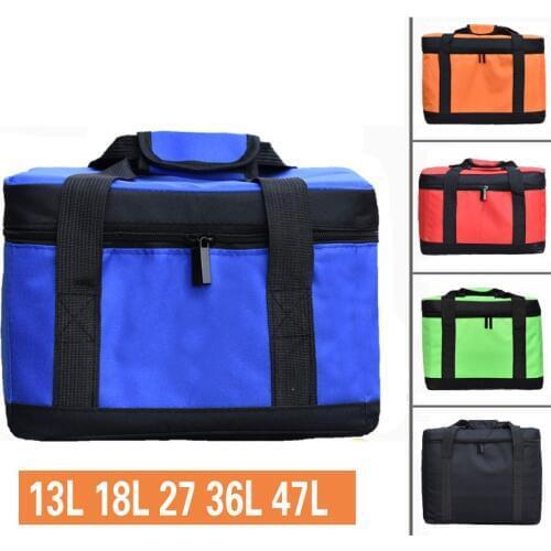 13L-47L big capacity cooler bag thermal lunch picnic box ice pack food drinks wine fresh can carrier vehicle insulation cool bag