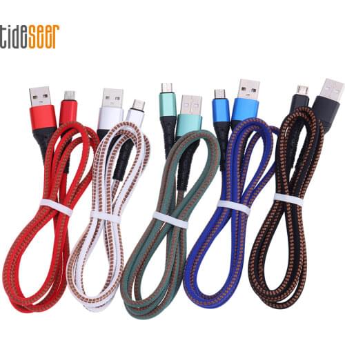 1M USB Charger Data Cable For iPhone 12 11 Max XS 8 Charging Cables for Samsung Huawei Xiaomi Type C Cord Micro Charger Line