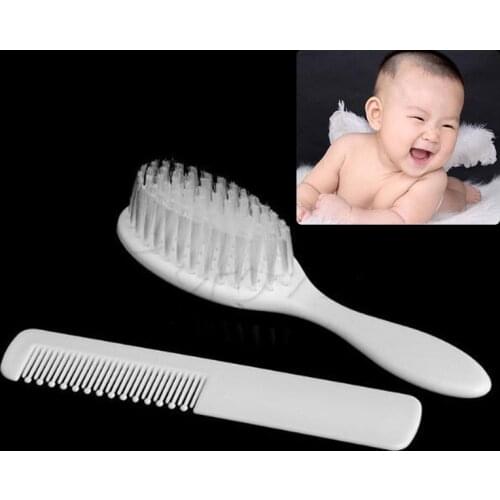 2pcs Portable Security Soft Newborn Babies Comb Hairbrush Sets Baby Hair Brush Infant Hair Comb Head Massager For Baby