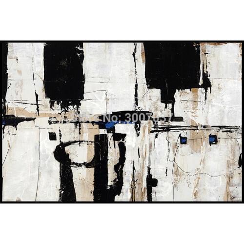 Handmade abstract high quality oil painting Black and White gorgeous abstract on Canvas Painting Decor Oil Painting