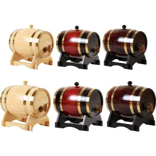 Oak Wine Barrel Brewing Port Storage Casks For Whiskey Home Hotel Decoration