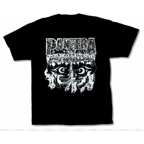 PANTERA DOMINATION BLACK T-Shirt NEW OFFICIAL ADULT METAL BAND MUSIC Style Round Tee Tshirt