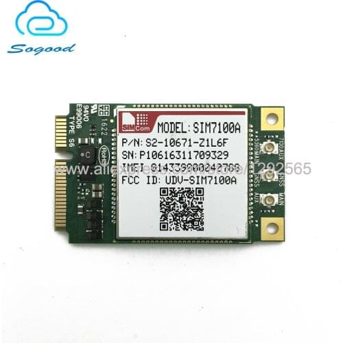SIMCOM SIM7100 series SIM7100A LTE Cat3 mini pcie module LTE-FDD B2/B4/B5/B17 UMTS/HSDPA/HSPA+ B2/B5 Qualcomm MDM9215 chip